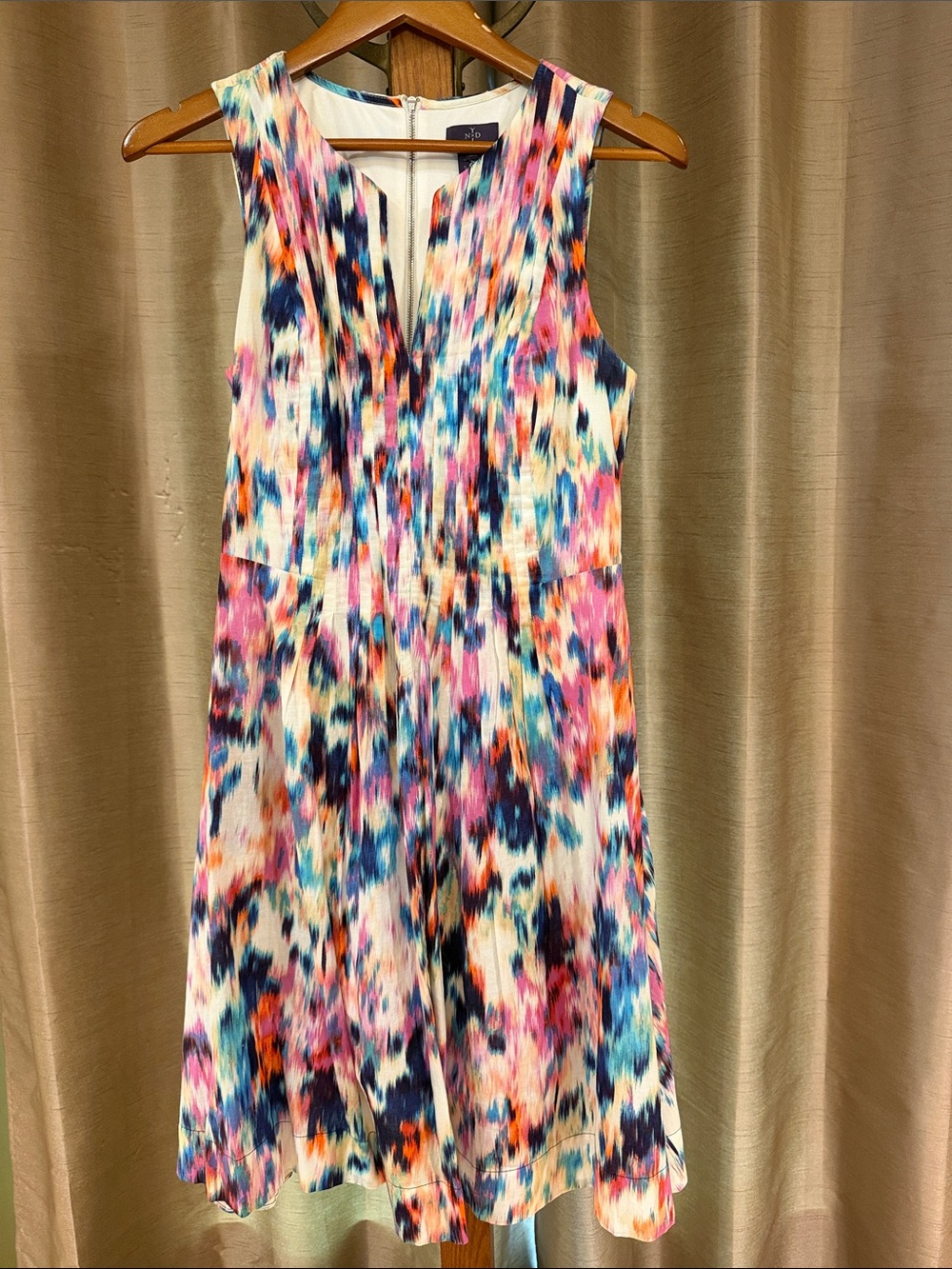 NYDJ Multicolor Abstract Print Sleeveless Dress